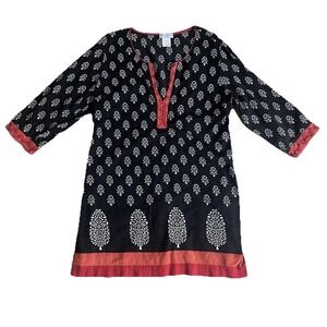 Soft Surroundings Tabitha Floral Paisley Tunic Top Large Lightweight #55447